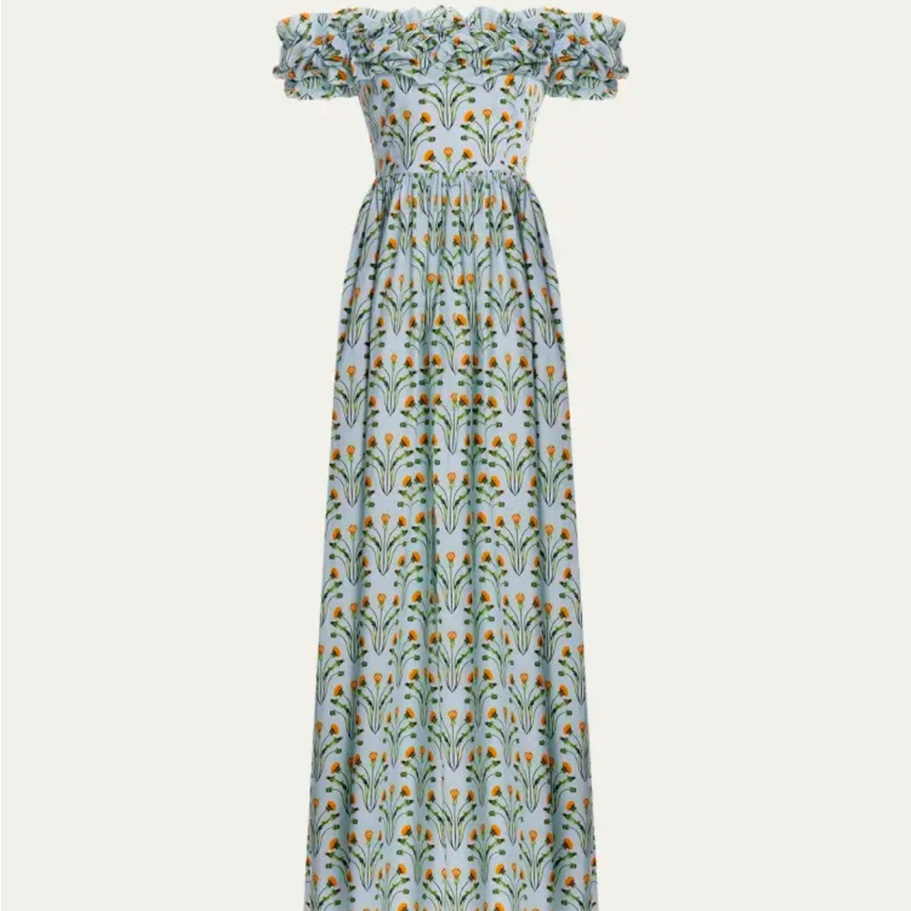 AGUA BY AGUA BENDITA
Espliego Off-the-Shoulder Floral Cotton Maxi Dress